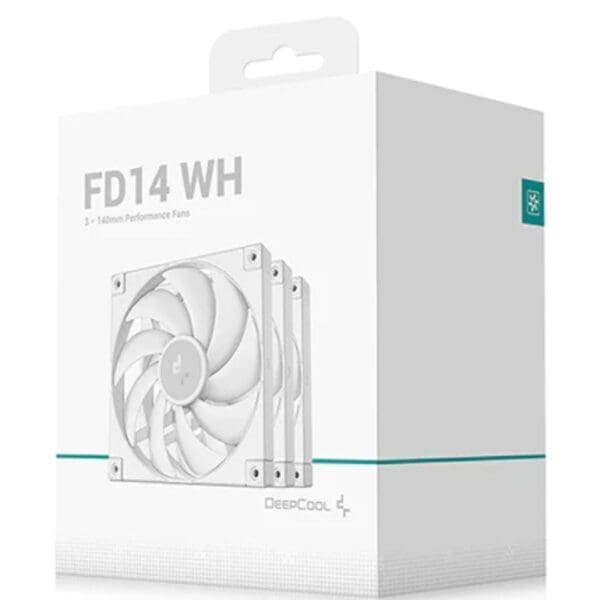 DeepCool FD14 WH(3IN1) Performance 140mm Case Fans ,4-pin PWM, 400-1650 RPM, Hydro Bearing