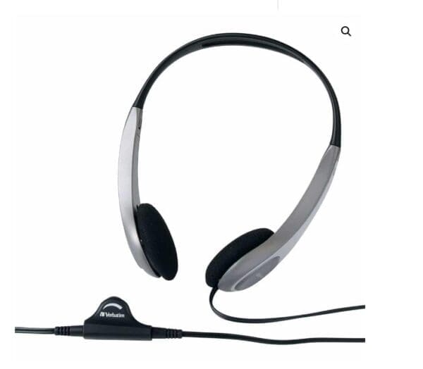 Verbatim Multimedia Headset with Volume Control Headphone - Ideal for Office, Education, Business, SME, Suitable for PC, Laptop, Desktop