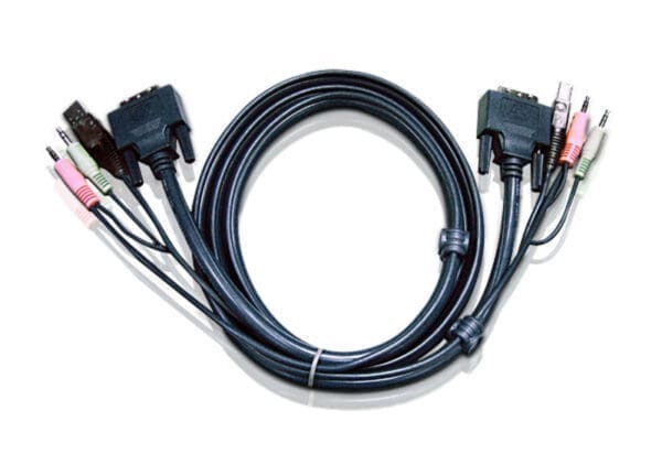 Aten KVM Cable 3m with DVI-D (Single Link) USB Audio to DVI-D (Single Link), USB Audio (LS)