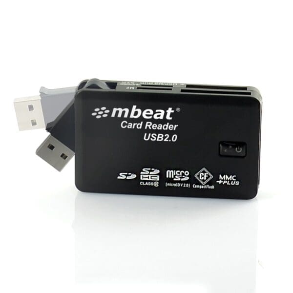 mbeat® USB 2.0 All In One Card Reader - Supports SD/SDHC/CF/MS/XD/MicroSD /MicroSD HC / SONY M2 without adaptor handy USB clips