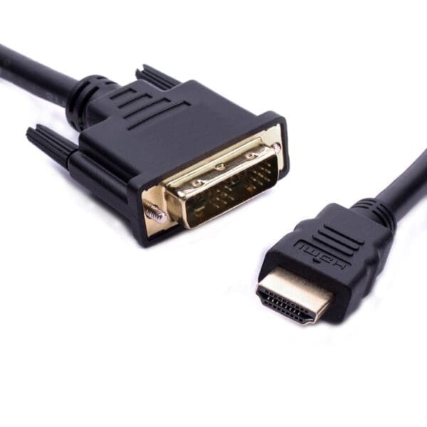 8ware HDMI to DVI-D Adapter Converter Cable 2m - Male to Male 30AWG Gold Plated PVC Jacket for PS4 PS3 Xbox 360 Monitor PC Computer Projector DVD