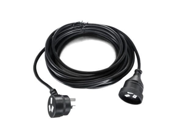 8Ware AU Power Cable Extension 3-Pin Male to Female 2m 3-Pin AU Piggy Back Black