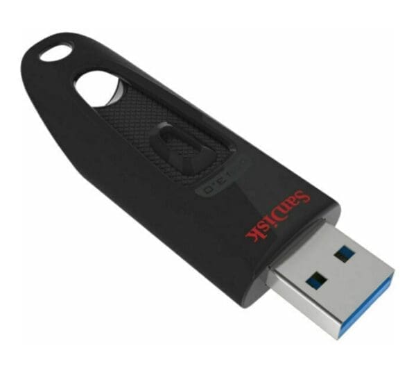 SanDisk Ultra 64GB USB3.0 Flash Drive ~130MB/s Memory Stick Thumb Key Lightweight SecureAccess Password-Protected Retail 5yr Black