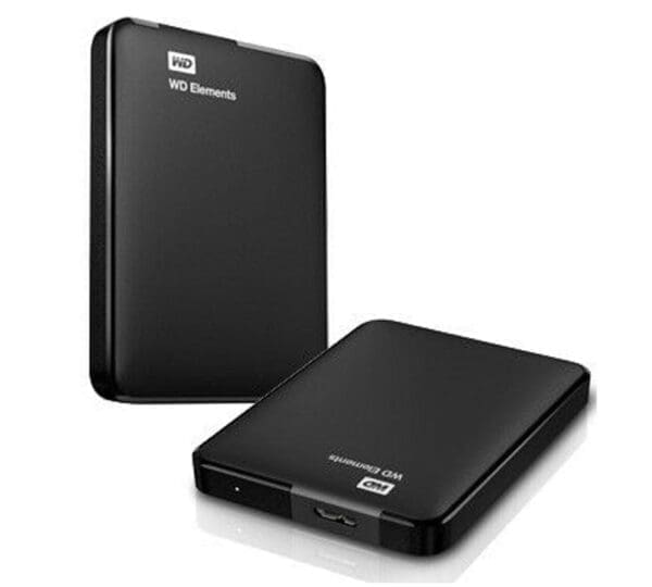 Western Digital WD Elements 2TB USB 3.0 2.5" Portable External Hard Drive - Slim Light Durable Shock Proof Black Plug Play NTFS for Windows 10/8.1/7