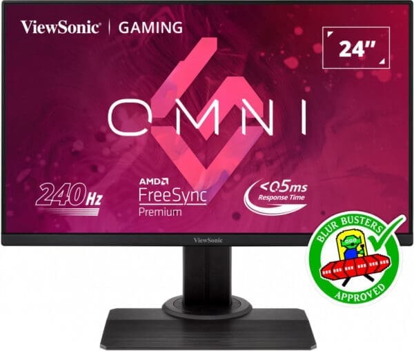 ViewSonic 24'' 240 Hz 0.5ms GTG, IPS FHD, HDR400, 350 cd/m² , BLUR BUSTERS 2.0, FPS, RTS, MOBA Game mode, HAS, XG2431 Professional Gaming Monitor