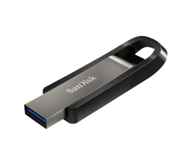 SanDisk 64GB Extreme GO USB3.2 Metal Flash Drive USB-A 400MB/s SecureAccess™ encryption software2 Lifetime Lifetime Warranty Black