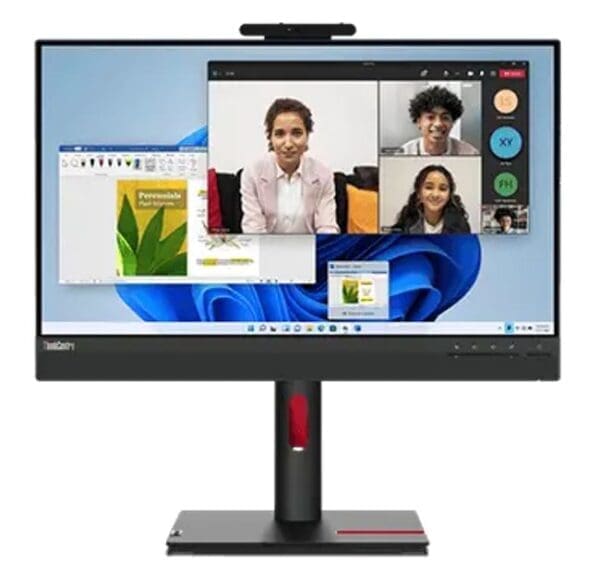 LENOVO ThinkCentre Tiny-in-One G5 27" 60Hz QHD Monitor 2560x1440 16:9 14ms Height Adjust Tilt Swivel Pivot HDMI DP USB3.1 Webcam Mic VESA 3YR WTY