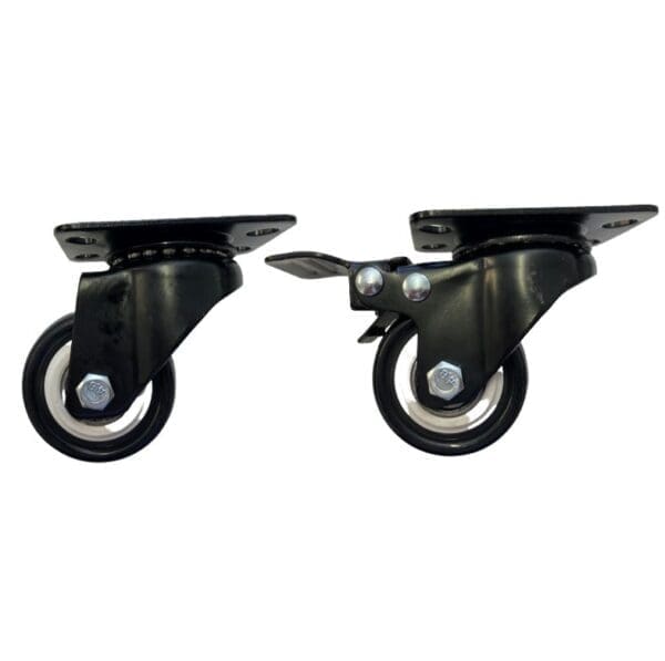 LDR 2" PP Rack Caster Wheels 2x With Brakes 2x Without Brakes - Pack of 4 Wheels Total