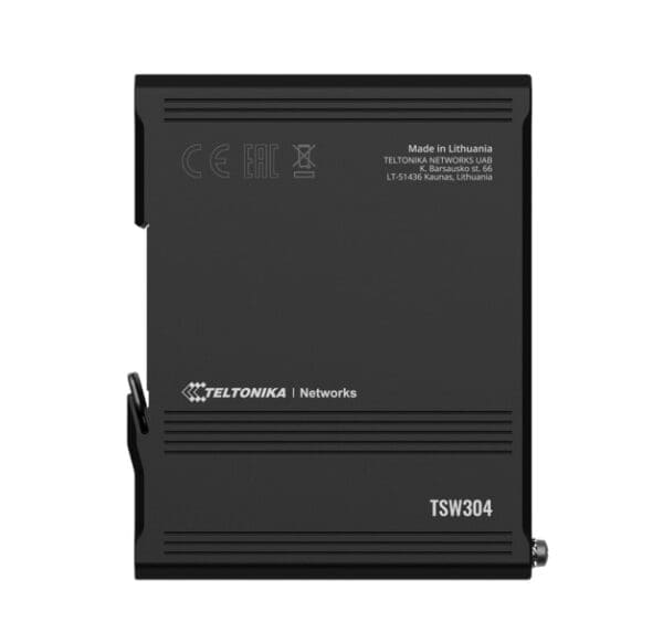 Teltonika TSW304 DIN Rail Ethernet Switch, 4x Gigabit Ethernet with speeds of up to 1000 Mbpsl, Wide Range of Voltages, PSU excluded