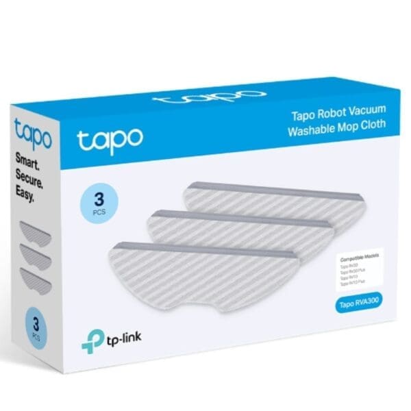 TP-Link Tapo RVA300 Tapo Robot Vacuum Washable Mop Cloth Compatible Models: Tapo RV30 Plus/RV30/RV30C Mop Plus/RV30C Mop/ RV20 Mop Plus/RV20 Mop/RV10