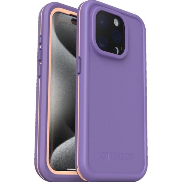 OtterBox Fre MagSafe Apple iPhone 15 Pro (6.1") Case Rule of Plum (Purple) - (77-93407), DROP+ 5X Military Standard,2M WaterProof,7 Years Warranty