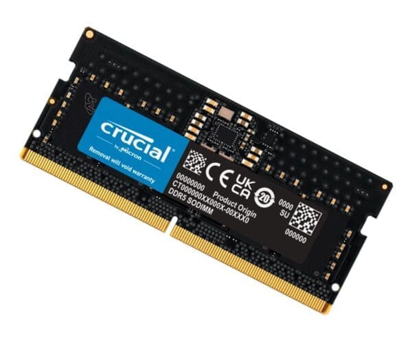 Crucial 32GB (1x32GB) DDR5 SODIMM 5600MHz CL46 Notebook Laptop Memory ~CT32G52C42S5