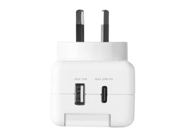 3sixT/PowerGuard Surge Protector 32W USB-C + USB-A - White - Image 2