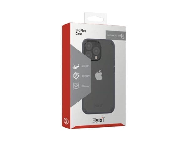 3sixT BioFlex for iPhone 13 Pro - Clear/Grey - Image 3