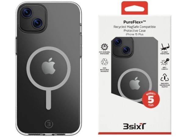 3sixT PureFlex+ - iPhone 15 Plus - (MS)(RC) Clear/Clear - Image 3