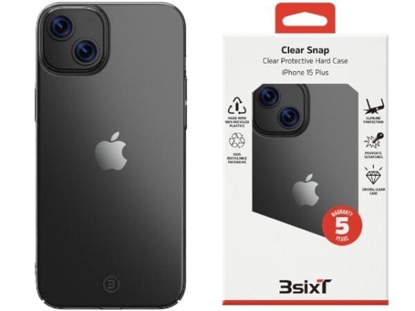 3sixT Clear Snap Case - iPhone 15 Plus (RC) - Clear - Image 3