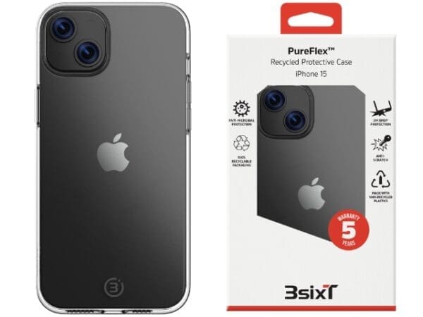 3sixT PureFlex - iPhone 15 - (RC) Clear/Clear - Image 3