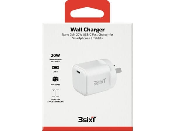 3sixT Wall Charger GaN 20W USB-C PD - W - Image 2