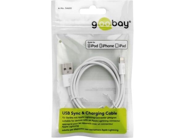 Goobay - Lightning Cable 1.0m - White - Image 3