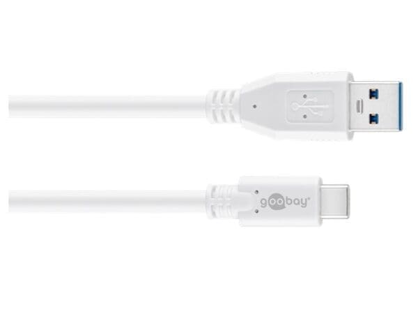 Goobay USB-C to USB A 3.0 cable white 1.0m