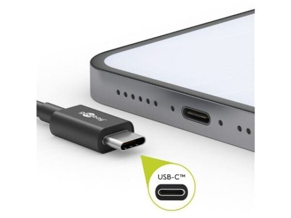 Goobay USB-A to USB-C 2.0 cable 0.1M - Black - Image 2