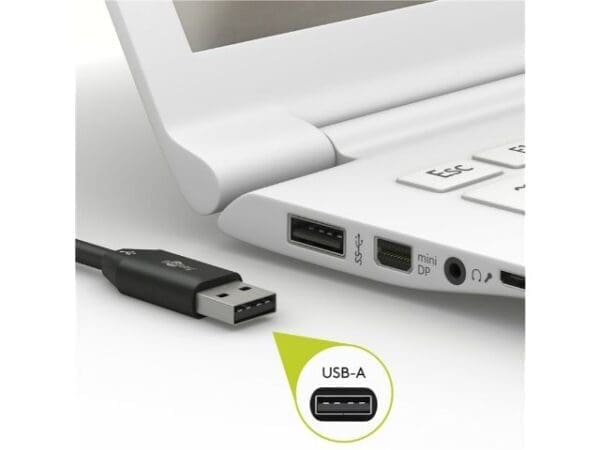 Goobay USB-A to USB-C 2.0 cable 0.1M - Black - Image 3