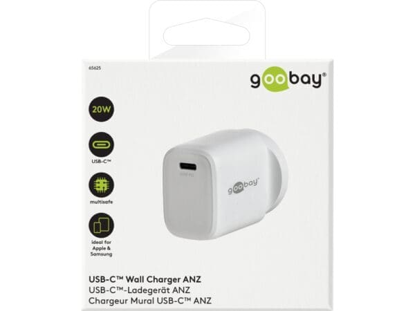 Goobay Wall Charger ANZ 20W USB-C PD - White - Image 2