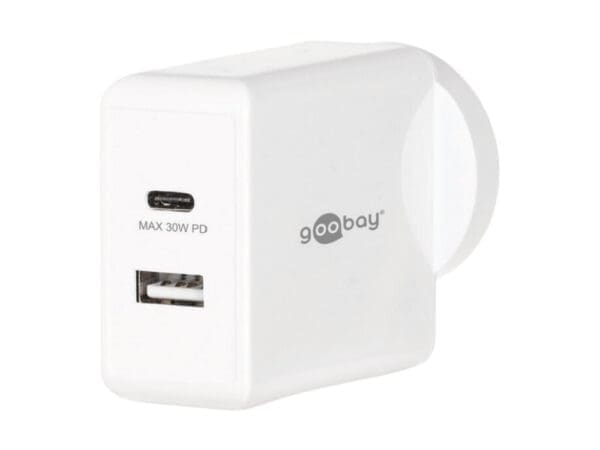 Goobay Wall Charger ANZ 30W USB-C PD + 2.4A - White - Image 3