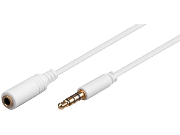 Goobay Headphone AUX Extension Cable, 4-pin 3.5mm 3M - white