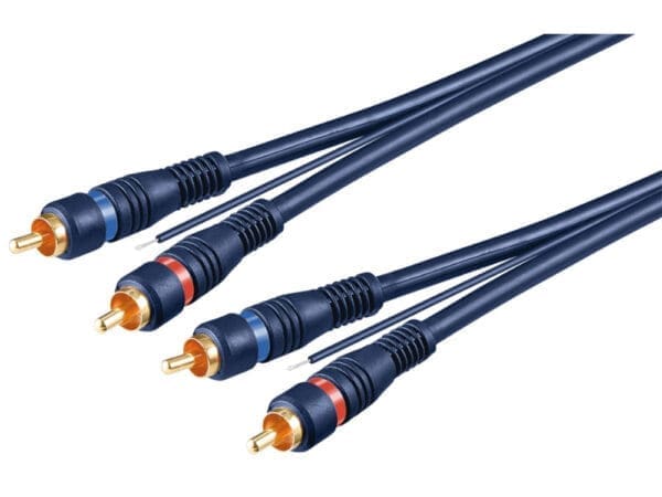 Goobay Car Hi-Fi Stereo RCA Cable, Double Shielded 5M