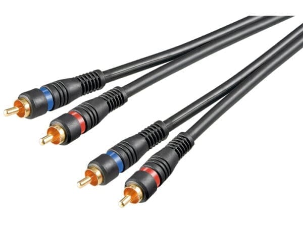 Goobay Stereo RCA Cable 2x RCA, Double Shielded 3M