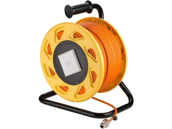 Goobay Portable RJ45 Network Cable Reel Extension 50M - oran