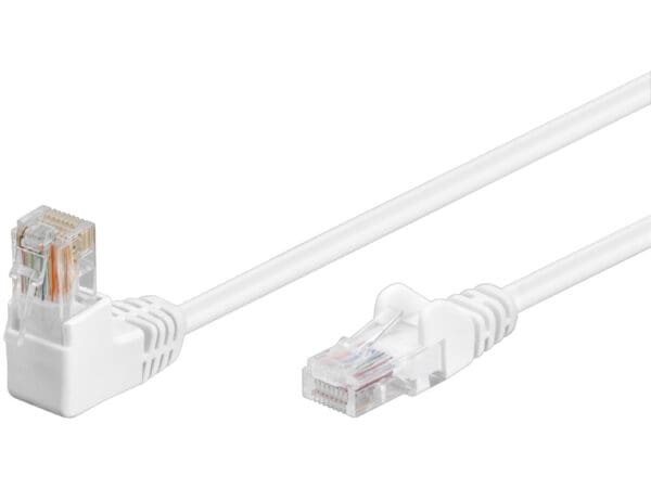 Goobay CAT 5e Patch Cable 1x 90 Angled U/UTP 2M - white