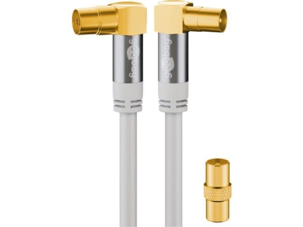 Goobay Antenna Cable (135 dB) (M/F) w/Adapter 2M - white