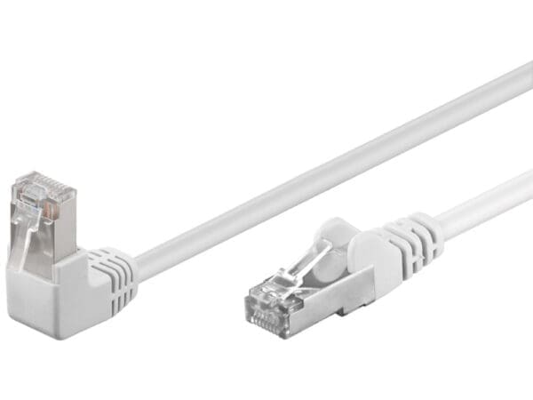 Goobay CAT 5e Patch Cable 1x 90 Angled F/UTP 2M - white