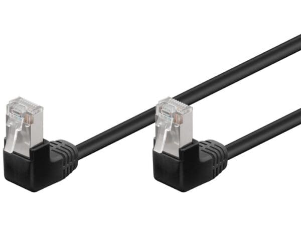 Goobay CAT 5e Patch Cable 2x 90 Angled F/UTP 2M - black