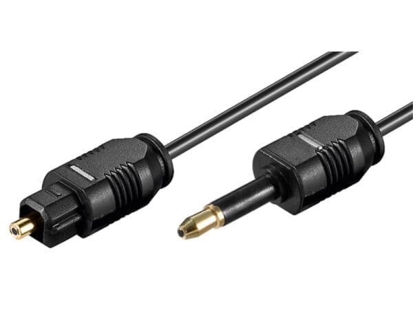 Goobay Toslink Fiber Optic Audio Cable (M/Mini) 2M -Blk