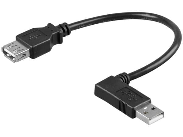 Goobay USB 2.0 Hi-Speed extension cable 90 0.3M - black