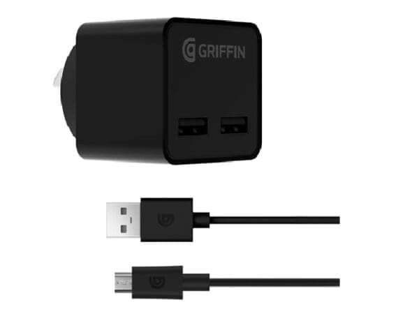 Griffin PowerBlock Dual Port with Micro USBcable