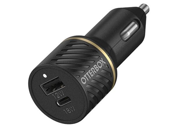 OTTERBOX 2PRT CAR CHGR 30W USB-C 18W PD + USB-A 12W BlACK