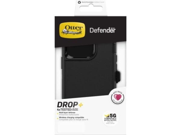 OtterBox Defender Apple iPhone 13 Pro Case Black - (77-83422), DROP+ 4X Military Standard, Multi-Layer, Included Holster, Rugged,7 Years Warranty - Image 3