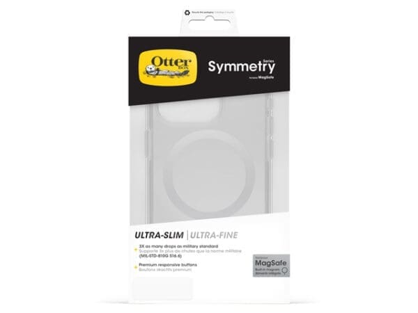 OtterBox Symmetry+ MagSafe Apple iPhone 15 Pro (6.1") Case Clear - (77-93026), Antimicrobial,DROP+ 3X Military Standard,Raised Edges,7 Years Warranty - Image 3