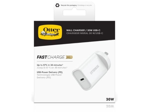 OtterBox Standrd Wall Charger 30W -1X USB-C 30W USB-PD White - Image 2