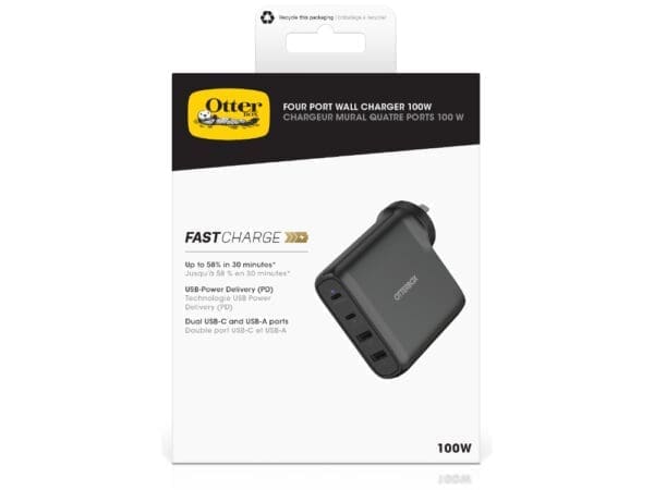 OtterBox Standrd Wall Charger 100W-2X USBC + 2X USBA USB-PD - Image 2