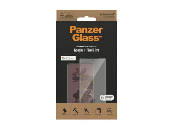 PanzerGlass Utra-Wide Fit Antibacterial - Google Pixel 7 Pro - Image 3