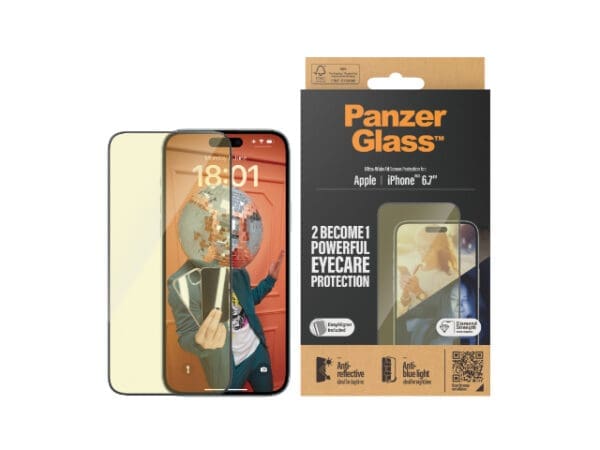 PanzerGlass UWF Anti-Bluelight/Reflective SP -iPhone 15 Plus - Image 3