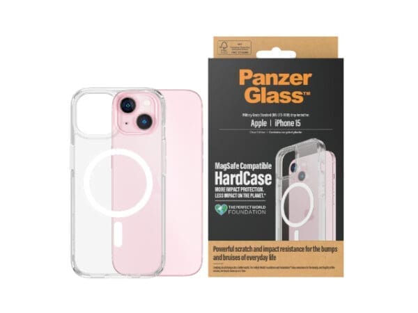 PanzerGlass Hardcase Magsafe - iPhone 15 - Clear - Image 3