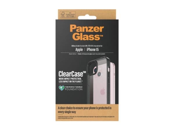 PanzerGlass Clearcase - iPhone 15 - Black - Image 2