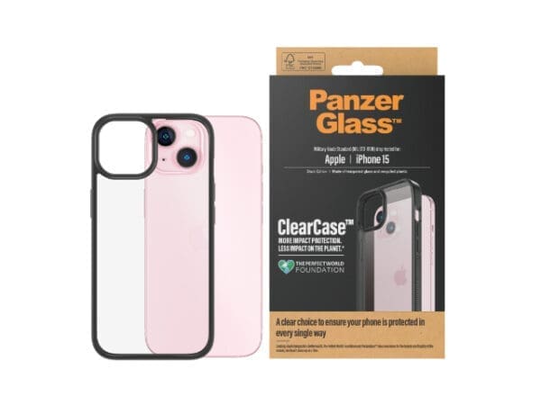 PanzerGlass Clearcase - iPhone 15 - Black - Image 3