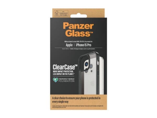 PanzerGlass Clearcase - iPhone 15 Pro - Black - Image 2